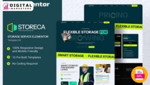 Storeca Storage Service Elementor Template Kit - Your Storage Solution [GPL]