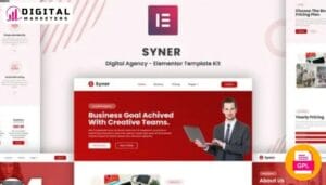Syner Creative Agency Elementor Template Kit - Ignite Your Creativity [GPL]