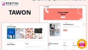 Tawon Agency Landing Page Elementor Template Kit - Convert Leads Fast [GPL]