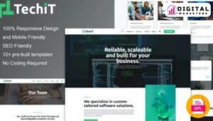 Techit Tech Company Elementor Template Kit - Innovate Your Online Presence [GPL]