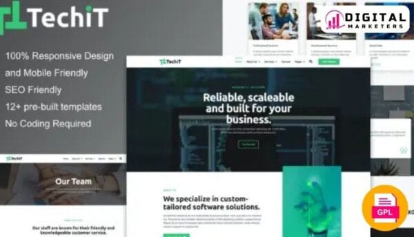 Techit Tech Company Elementor Template Kit - Innovate Your Online Presence [GPL]