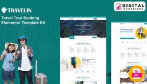 Travelin Travel Tour Booking Elementor Template - Your Journey Starts Here [GPL]