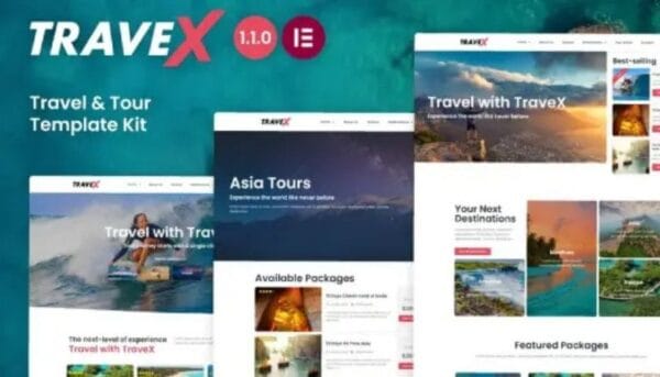 Travex Travel Tour Agency Template Kit DLTNMFS - Your Next Adventure [GPL]