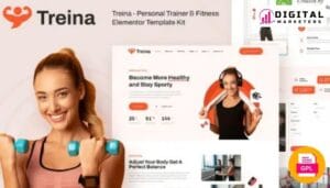 Treina Personal Trainer Fitness Elementor Template - Train, Inspire, Succeed [GPL]
