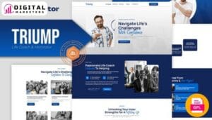 Triumf Life Coach Motivator Elementor Template - Unlock Your Potential [GPL]