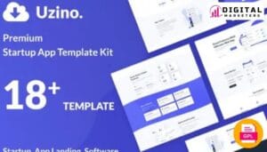 Uzino Startup App Elementor Template Kit - Showcase Your Innovation [GPL]