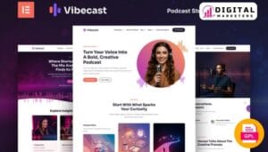 Vibecast Podcast Studio Elementor Pro Template Kit - Your Sound Stage Online [GPL]