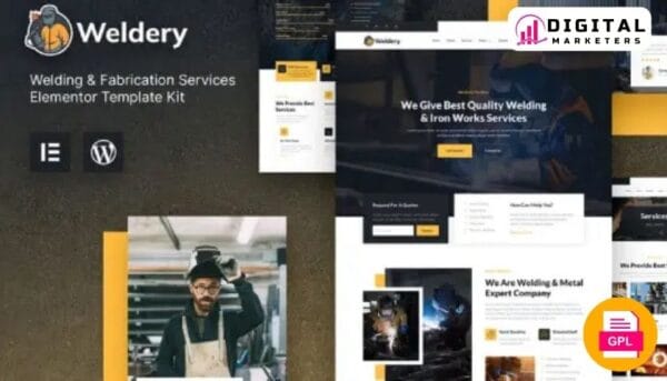 Weldery Welding Fabrication Services Elementor Template - Forge Your Online Success [GPL]