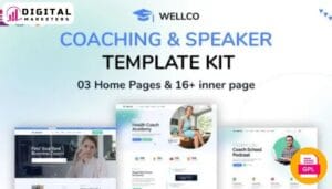 Wellco Coaching Speaker Elementor Template Kit - Inspire & Grow Online [GPL]