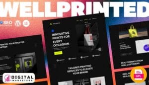 Wellprinted Print Service Elementor Template Kit - Your Printing Partner [GPL]