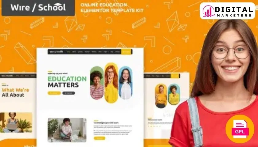 Wire School Online Education Elementor Template Kit [GPL]