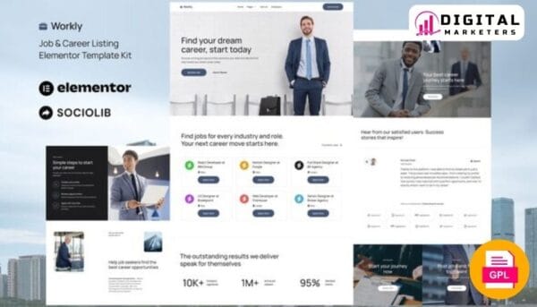 Workly Job Listing & Career Recruitment Elementor Template Kit [GPL]