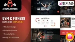 Xtreme Fitness Elementor Template Kit for Gyms & Trainers [GPL]