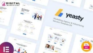 Yeasty Marketing Agency Advertising Service Elementor Template Kit [GPL]