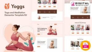 Yoggs Yoga Meditation Elementor Template Kit for Wellness [GPL]