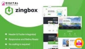 Zingbox Wind Solar Energy Elementor Template Kit for Renewables [GPL]