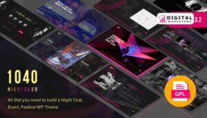 1040 Night Club DJ, Music Festival WordPress Theme v1.2 [GPL]