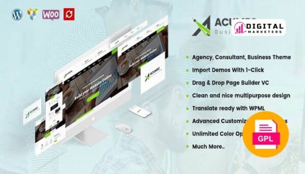 Acumec Business Multipurpose WordPress Theme v1.5.1 [GPL]