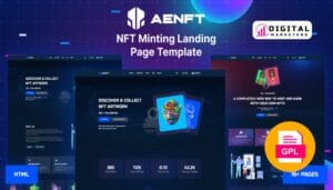 Aenft NFT Minting Collection WordPress Theme v1 [GPL]