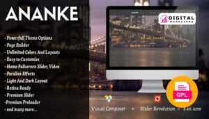 Ananke One Page Parallax WordPress Theme v3.9.9 [GPL]