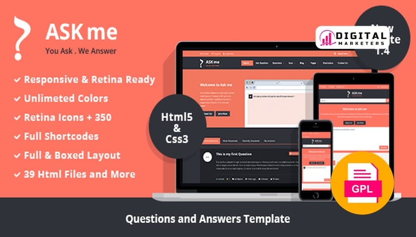 Ask Me Responsive Questions & Answers WordPress v6.8.4 [GPL]