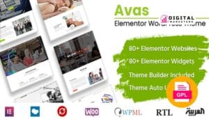 Avas Elementor WordPress Theme v6.3.28 [GPL]
