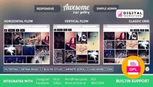 Awesome Gallery  Instagram, Flickr, Facebook galleries on your site v2.2.3 [GPL]