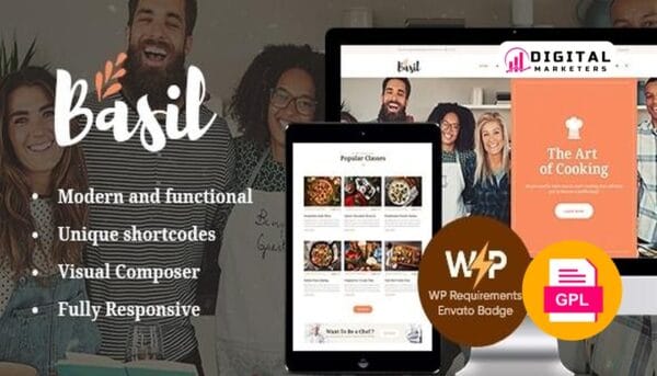 Basil | Cooking Classes and Workshops WP Theme v1.3.1 [GPL]