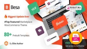 Besa Elementor Marketplace WooCommerce Theme v2.3.10 [GPL]