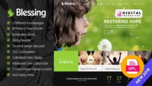 Blessing | WordPress Theme for Church and Charity Websites v3.2.9 [GPL]