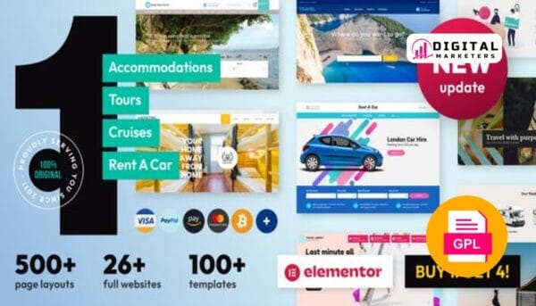 Book Your Travel Online Booking WordPress Theme v8.19.55 [GPL]