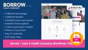 Borrow Loan Company Responsive WordPress Theme v1.6.6 [GPL]