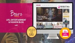 Bourz: Life, Entertainment & Fashion Blog Theme v7.0.2 [GPL]