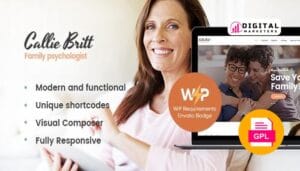 Callie Britt | Family Counselling Psychology WordPress Theme v1.0.5 [GPL]