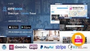 CityBook Directory & Listing WordPress Theme v2.4.9 [GPL]