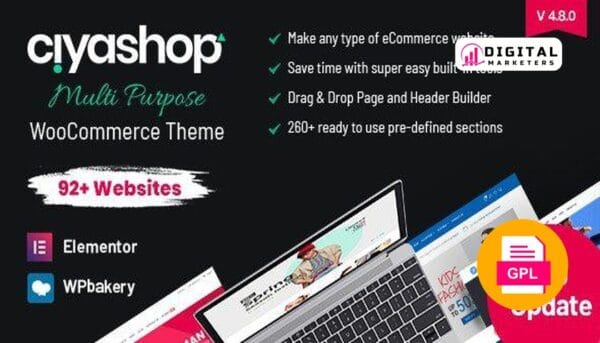 CiyaShop Responsive Multi-Purpose WooCommerce WordPress Theme v4.12.1 [GPL]