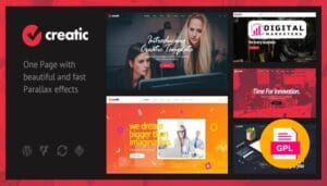Creatic One Page Parallax WordPress v1.1 [GPL]