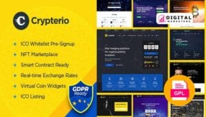 Crypterio ICO Landing Page and Cryptocurrency WordPress Theme v2.4.9 [GPL]