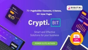 CryptiBIT Technology, Cryptocurrency, ICO/IEO Landing Page WordPress theme v1.3 [GPL]