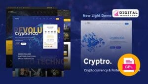 Cryptro Cryptocurrency, Blockchain , Bitcoin & Financial Technology v1.4.2 [GPL]