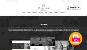 De Jure Attorney and Lawyer WP Theme v1.1.1 [GPL]