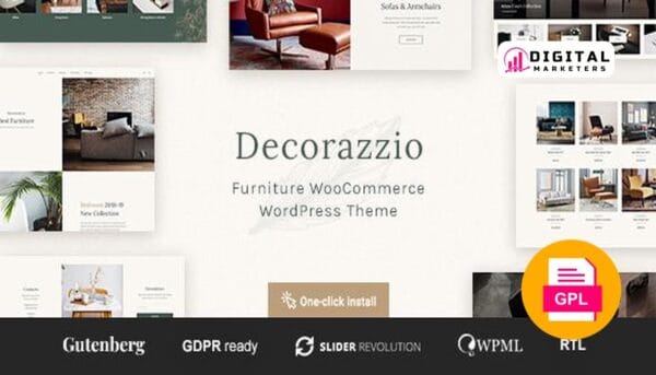 Decorazzio Interior Design and Furniture Store WordPress Theme v1.0.1 [GPL]
