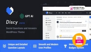 Discy Social Questions and Answers WordPress Theme v5.3 [GPL]