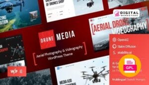 Drone Media | Aerial Photography & Videography WordPress Theme v1.6.0 [GPL]