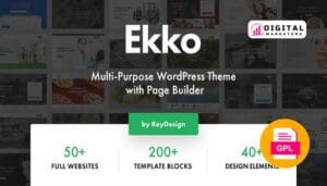 Ekko Multi-Purpose WordPress Theme with Page Builder v3.9 [GPL]