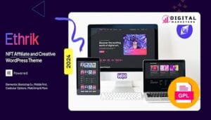 Ethrik Creative & NFT Affiliate WordPress Theme v2.2 [GPL]