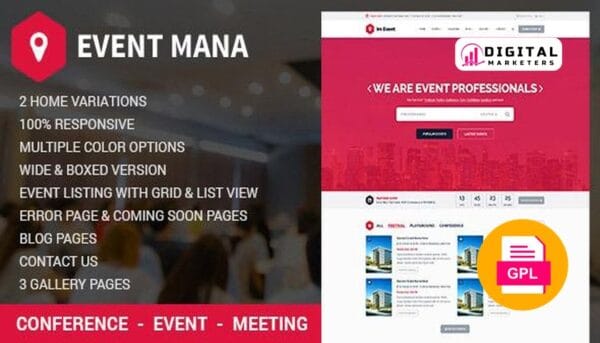 Event Management WordPress Theme v1.8.8 [GPL]