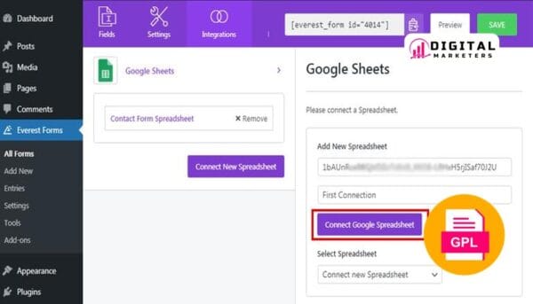 Everest Forms Google Sheets v1.2.1 [GPL]