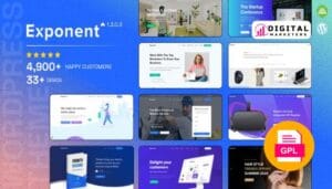 Exponent Modern Multi-Purpose Business WordPress theme v1.2.9.5 [GPL]