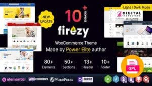 Firezy WP Elementor Multi-purpose WooCommerce Theme v3.3.0 [GPL]